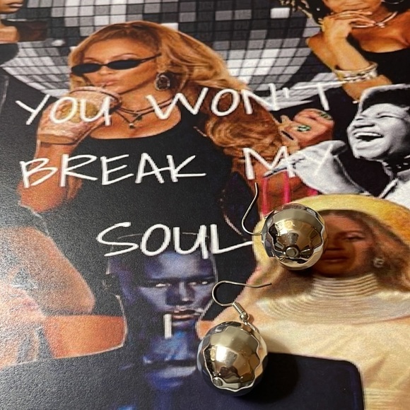 Disco Mirror Ball Drop Earrings - Picture 12 of 17